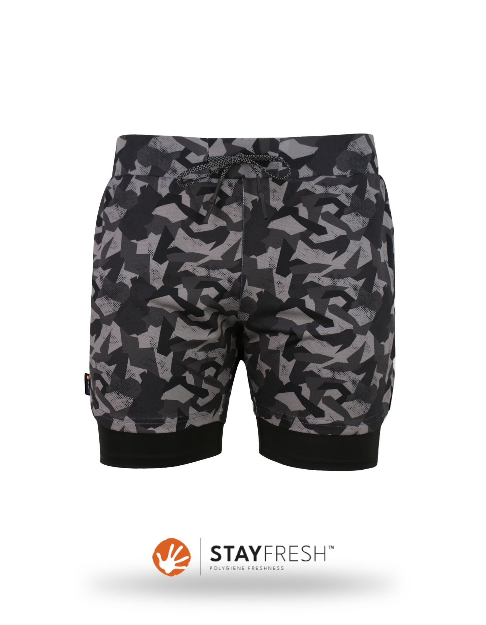 5" Liner Shorts Black Camo
