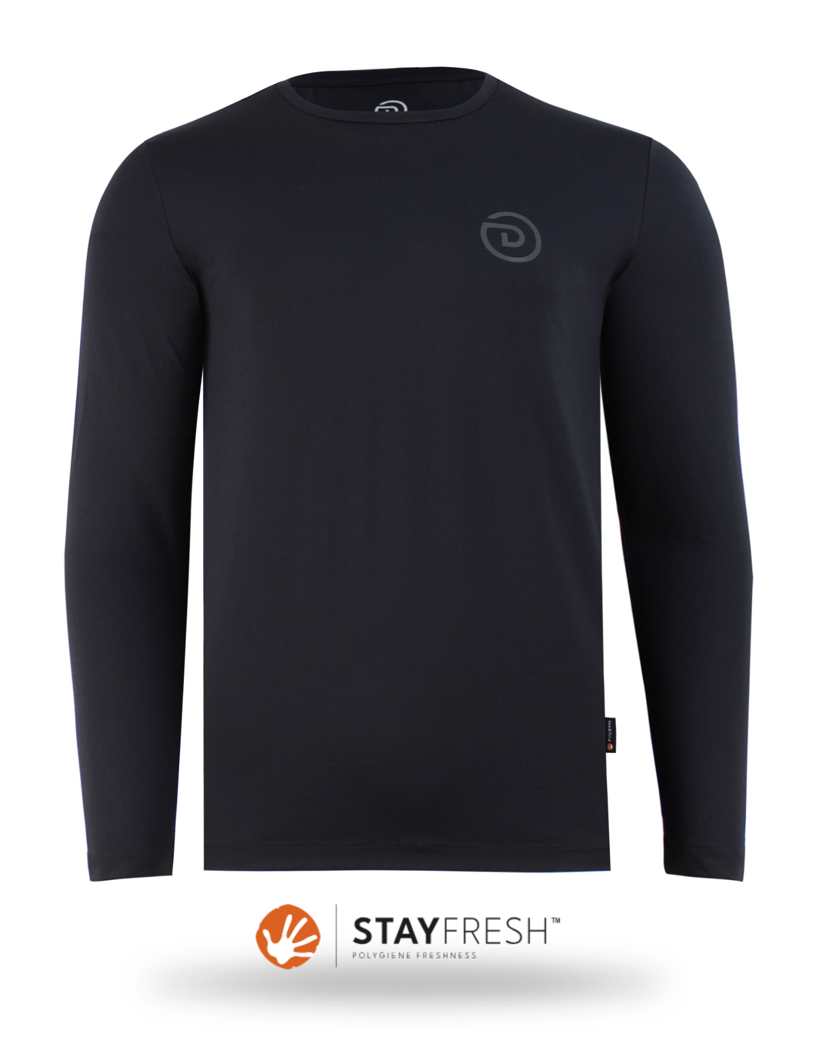 Signature long sleeve Tee Black