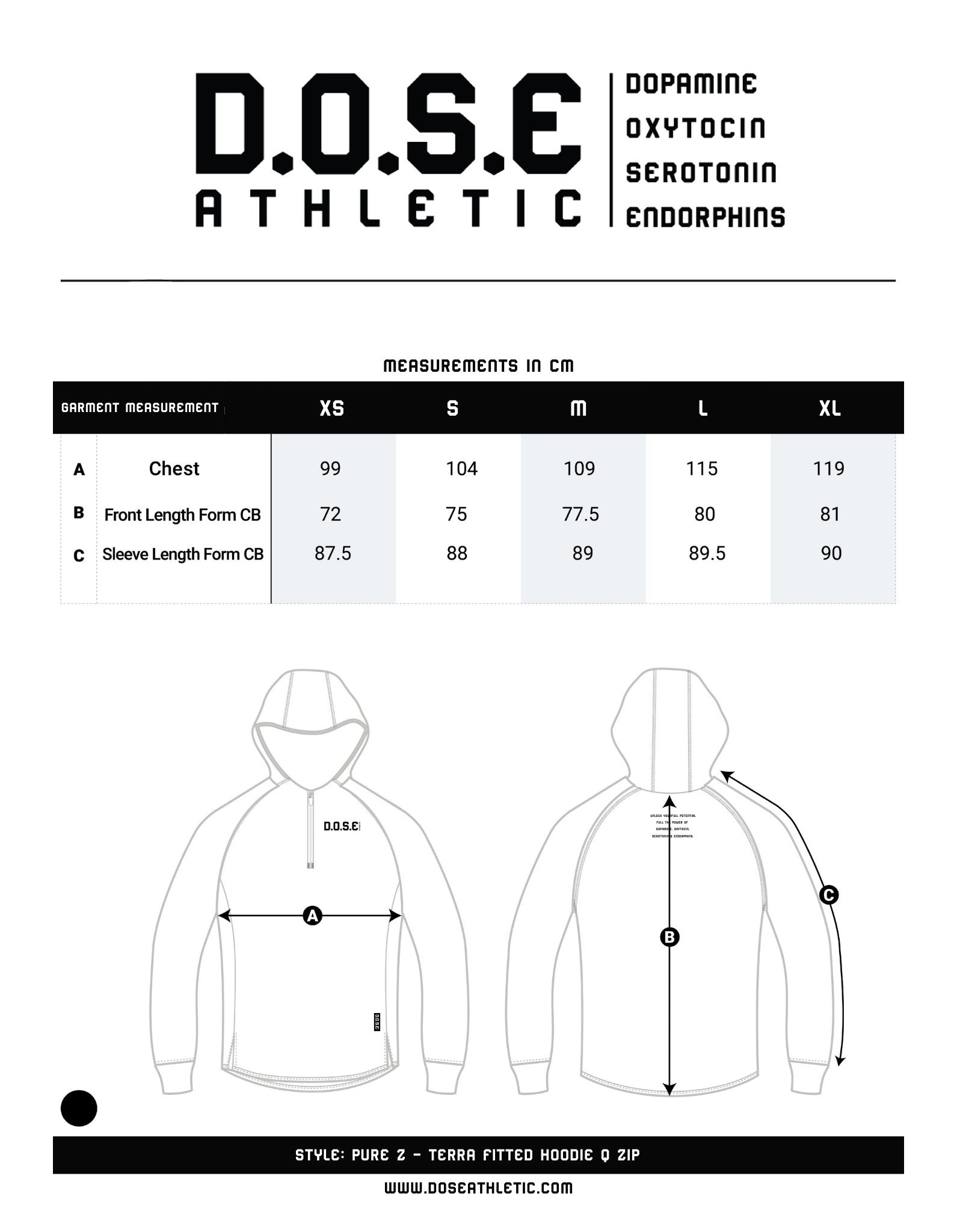 PureZ – Terra Fitted Hoodie Quarter Zip – Dose Athletic