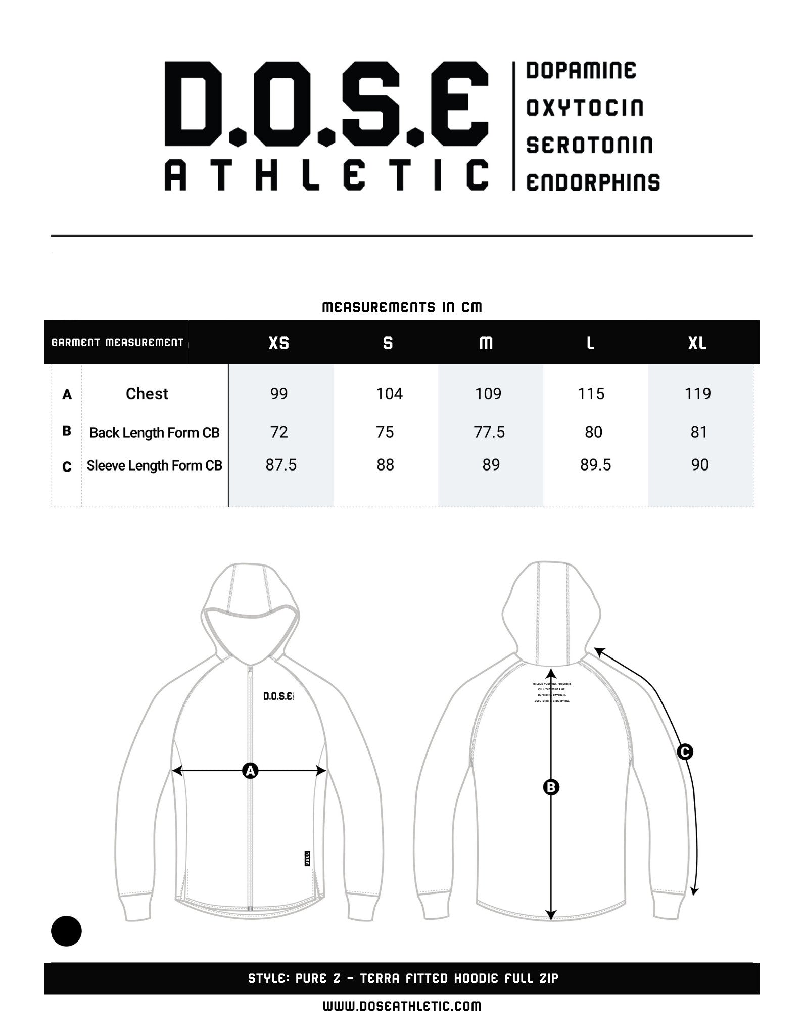 PureZ – Terra Fitted Hoodie Full Zip – Dose Athletic