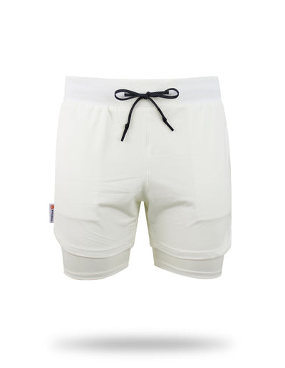 5" Liner Shorts White