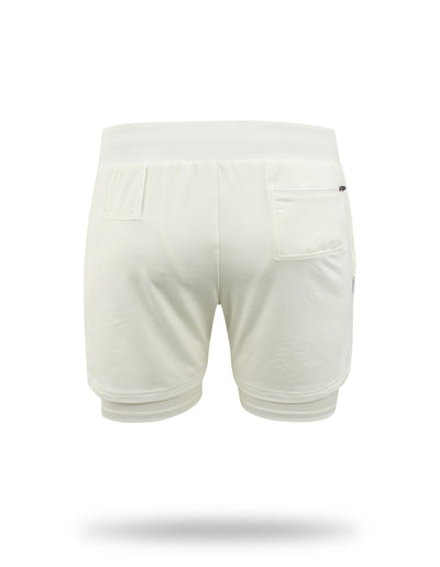 5" Liner Shorts White